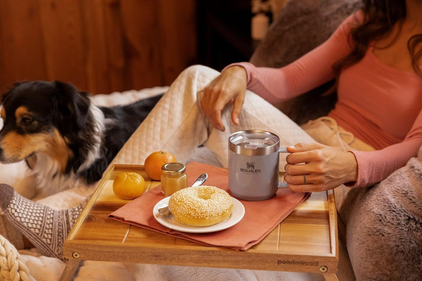 Stay-Hot Camp Mug 12 Oz | Press Fit Drink through Lid | Cup for Coffee, Tea and Drinks | Insulated Stainless Steel Coffee Mug | Bpa-Free | Black 2.0