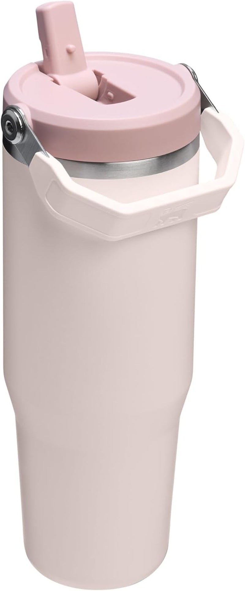 Iceflow 2.0 Flip Straw Tumbler with Handle 30 Oz | Twist on Lid and Flip up Straw | Leak Resistant Water Bottle | Insulated Stainless Steel | Bpa-Free | Rose Quartz