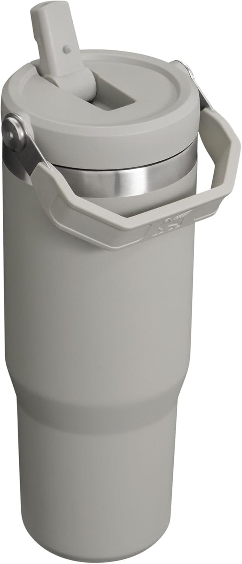 Iceflow Stainless Steel Tumbler - Vacuum Insulated Water Bottle for Home, Office or Car Reusable Cup with Straw Leak Resistant Flip Cold for 12 Hours or Iced for 2 Days, Ash, 30 OZ / 0.89 L