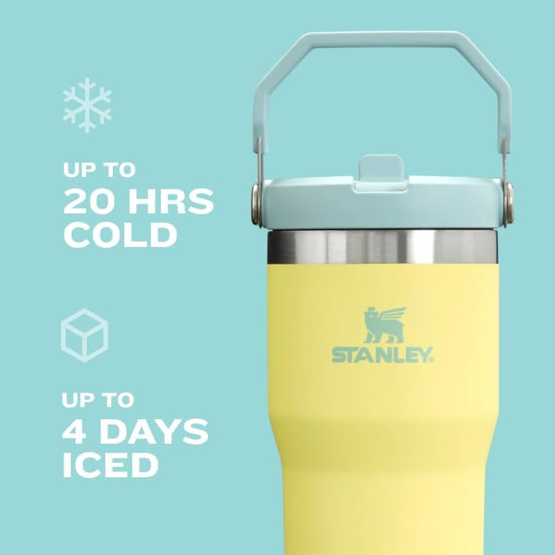 Iceflow Stainless Steel Tumbler - Vacuum Insulated Water Bottle for Home, Office or Car Reusable Cup with Straw Leak Resistant Flip Cold for 12 Hours or Iced for 2 Days, Ash, 30 OZ / 0.89 L