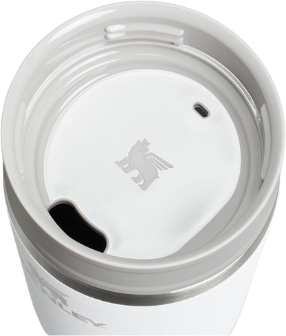 Cafe to Go Travel Mug 16 Oz | Leakproof Two-Part Drink through Lid | Tumbler Cup for Coffee, Tea and Drinks | Insulated Stainless Steel Coffee Mug | Bpa-Free | Frost