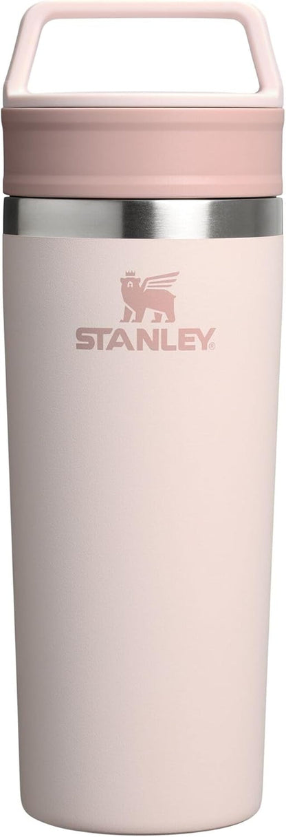 Cafe to Go Travel Mug 16 Oz | Leakproof Two-Part Drink through Lid | Tumbler Cup for Coffee, Tea and Drinks | Insulated Stainless Steel Coffee Mug | Bpa-Free | Frost