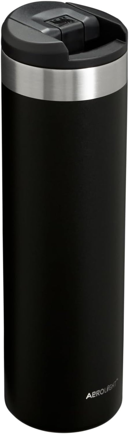 Aerolight Transit Bottle 20 Oz | Locking Drink through Lid | Leak Resistant Water Bottle or Coffee Travel Mug | Lightweight Insulated Stainless Steel | Bpa-Free | Black