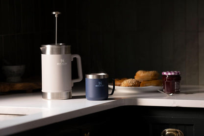 Stay-Hot Camp Mug 12 Oz | Press Fit Drink through Lid | Cup for Coffee, Tea and Drinks | Insulated Stainless Steel Coffee Mug | Bpa-Free | Black 2.0