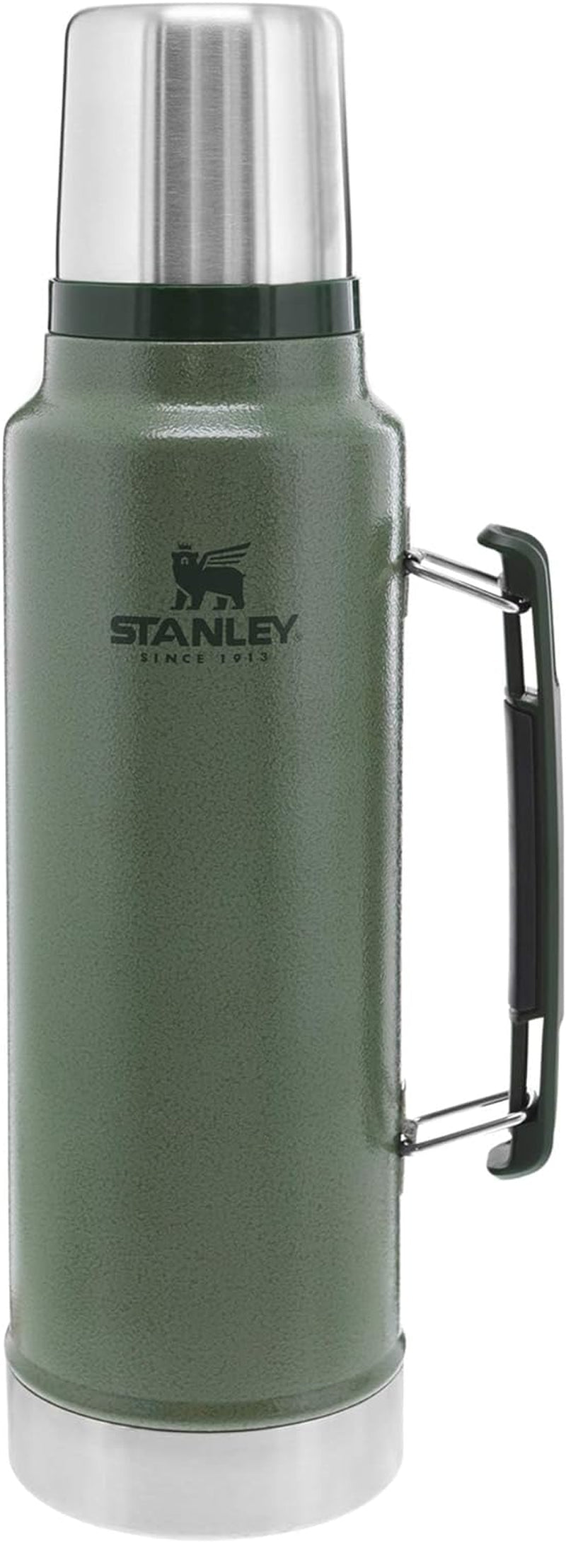 Classic Legendary Vacuum Bottle 1.5 Qt | Wide Mouth with Leakproof Cup Lid | Keep Drinks Hot or Cold | Packable for Travel | Insulated Stainless Steel Thermos | Bpa-Free | Hammertone Green