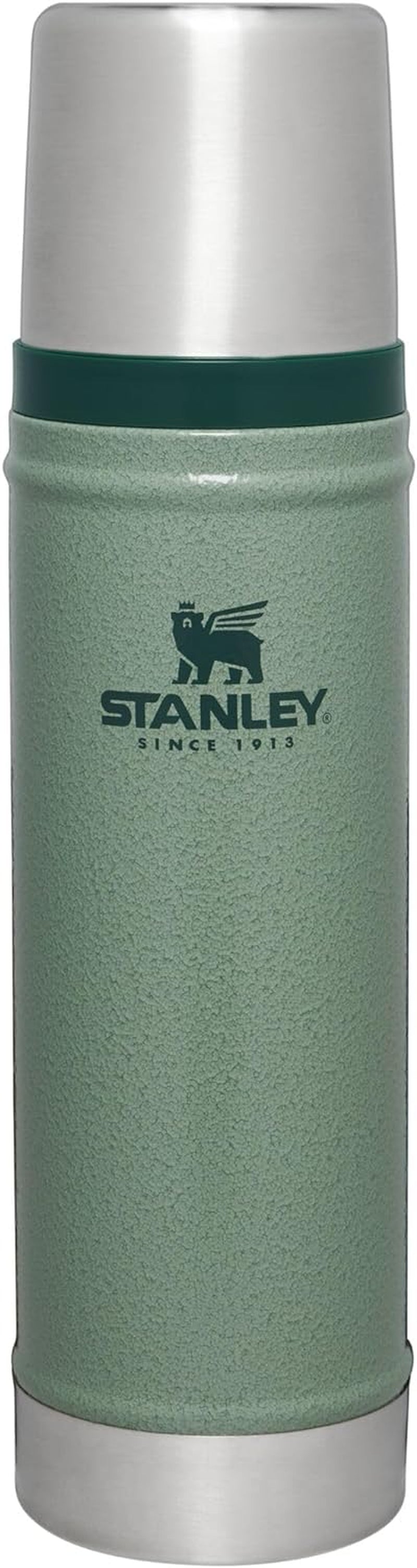 Classic Legendary Vacuum Bottle 1.5 Qt | Wide Mouth with Leakproof Cup Lid | Keep Drinks Hot or Cold | Packable for Travel | Insulated Stainless Steel Thermos | Bpa-Free | Hammertone Green