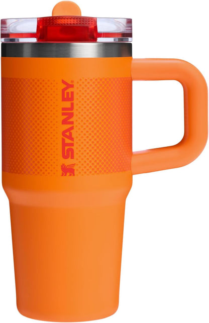 Quencher Protour Flip Straw Tumbler with Leakproof Lid | Built-In Straw & Handle | Cupholder Compatible for Travel | Insulated Stainless Steel Cup | Bpa-Free