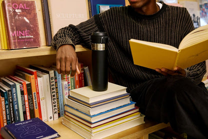 Quick Flip GO Water Bottle 36 Oz | Push Button Lid | Leakproof and Packable for Travel and Sports | Insulated Stainless Steel | Bpa-Free | Black