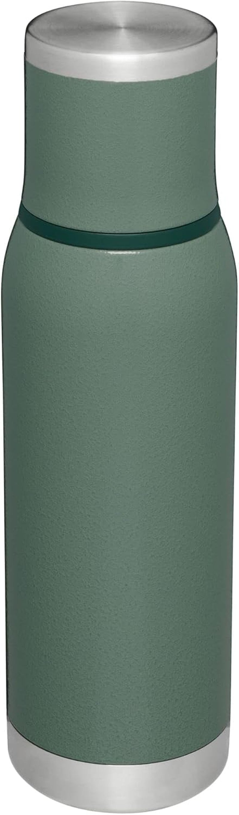 Adventure-To-Go Vacuum Bottle 25 Oz | Wide Mouth with Leakproof Cup Lid | Keep Drinks Hot or Cold | Packable for Travel | Insulated Stainless Steel Thermal Bottle | Bpa-Free | Hammertone Green