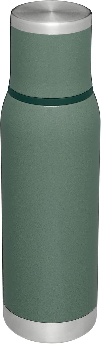 Adventure-To-Go Vacuum Bottle 25 Oz | Wide Mouth with Leakproof Cup Lid | Keep Drinks Hot or Cold | Packable for Travel | Insulated Stainless Steel Thermal Bottle | Bpa-Free | Hammertone Green