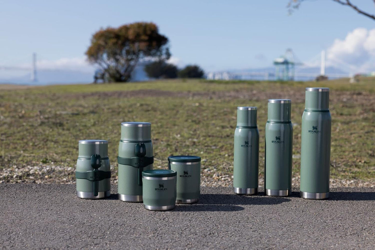 Adventure-To-Go Vacuum Bottle 25 Oz | Wide Mouth with Leakproof Cup Lid | Keep Drinks Hot or Cold | Packable for Travel | Insulated Stainless Steel Thermal Bottle | Bpa-Free | Hammertone Green