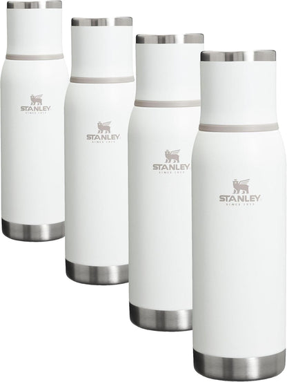 Adventure-To-Go Vacuum Bottle 25 Oz | Wide Mouth with Leakproof Cup Lid | Keep Drinks Hot or Cold | Packable for Travel | Insulated Stainless Steel Thermal Bottle | Bpa-Free | Hammertone Green