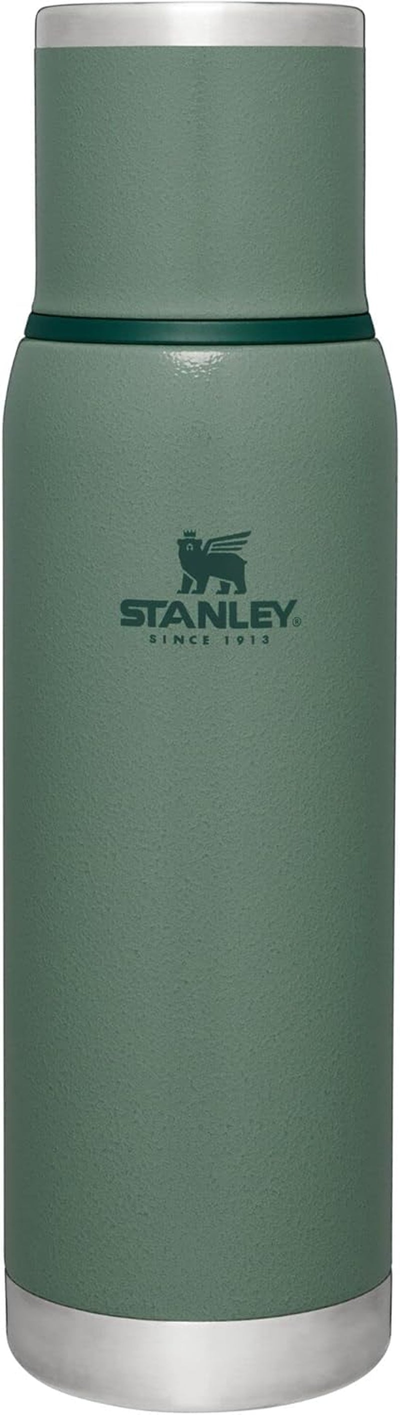 Adventure-To-Go Vacuum Bottle 25 Oz | Wide Mouth with Leakproof Cup Lid | Keep Drinks Hot or Cold | Packable for Travel | Insulated Stainless Steel Thermal Bottle | Bpa-Free | Hammertone Green